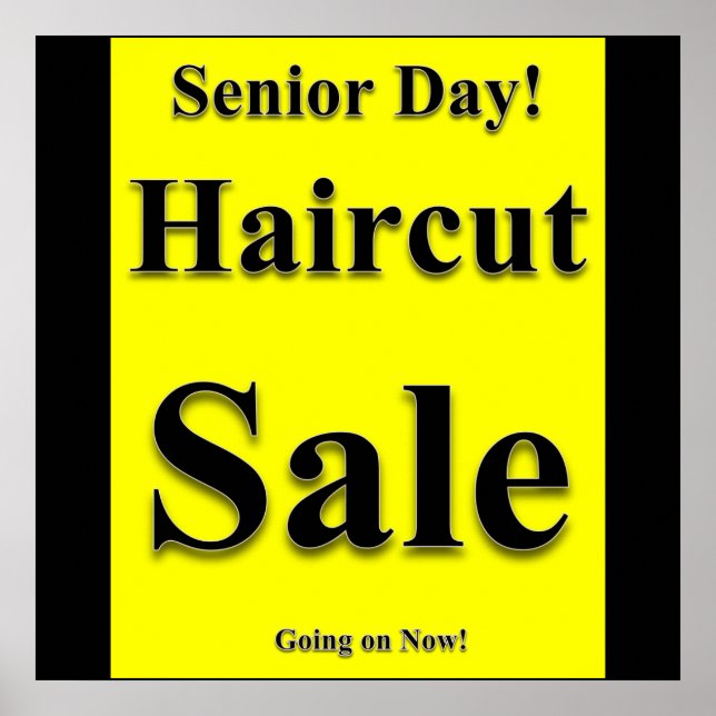 Senior Haircut Sale Poster Matte (Front)