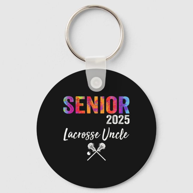 Senior Lacrosse Uncle Cl 2025 Graduate Lacrosse Ti Keychain (Front)