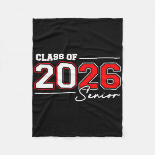 Senior Last First Day Of School Senior 2026 High S Fleece Blanket