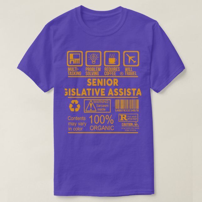 SENIOR LEGISLATIVE ASSISTANT NICE DESIGN 2017 Clas T-Shirt (Design Front)