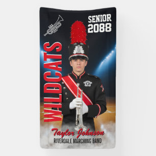 Senior Marching Band Trumpet Sports Photo Banner