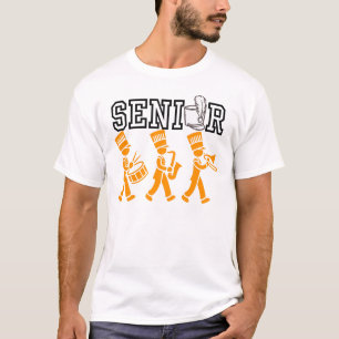 Senior Marching Band with Orange Silhouette T-Shirt