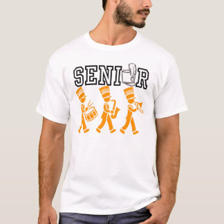 Senior Marching Band with Orange Silhouette T-Shirt