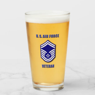 Senior Master Sergeant USAF Glass Cup