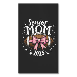 Senior Mom 2025 Class of Graduation Football Magnetic Business Card