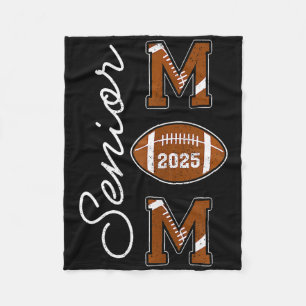 Senior Mom 2025 Footll Mommy Cl Of 2025 Graduation Fleece Blanket