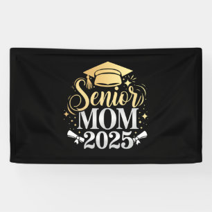 Senior Mom 2025 Graduation Family Son Daughter Banner