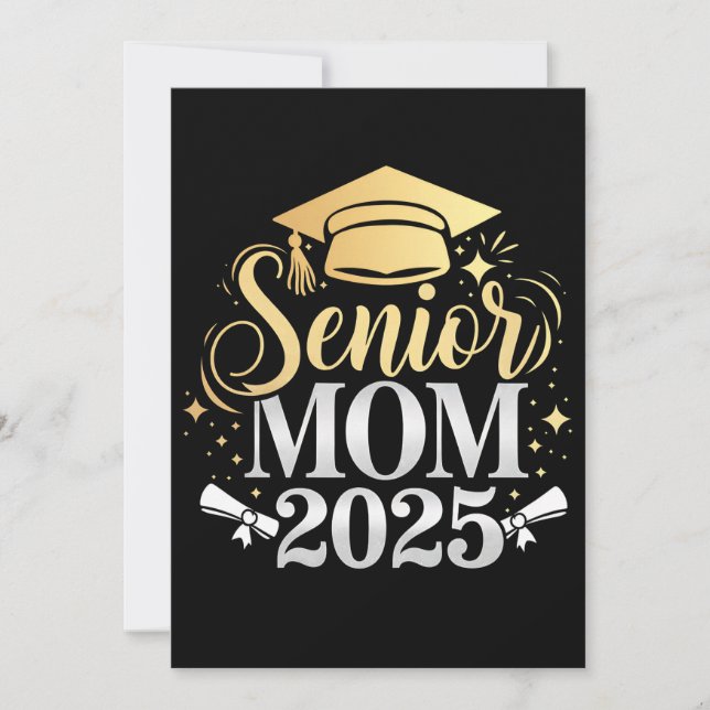 Senior Mom 2025 Graduation Family Son Daughter Invitation (Front)
