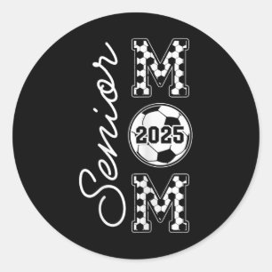 Senior Mom 2025 Soccer Mommy Cl Of 2025 Graduation Classic Round Sticker