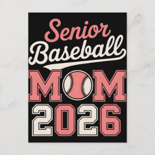 Senior Mom 2026 Baseball Proud Family Sports Shirt Holiday Postcard