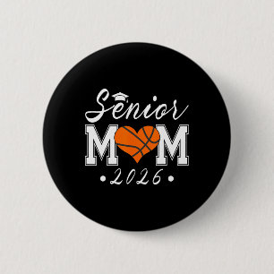 Senior Mom 2026 Cl Of 2026 Sketll Graduate Mother  2 Inch Round Button