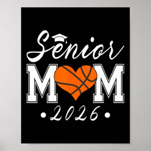 Senior Mom 2026 Cl Of 2026 Sketll Graduate Mother  Poster