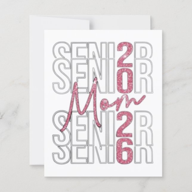 ✨ Senior Mom 2026 Glitter Design (Front)