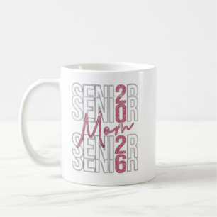 ✨ Senior Mom 2026 Glitter Design Coffee Mug
