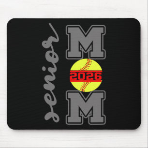 Senior Mom 2026 Softll Athlete Proud Parent Gradua Mouse Pad