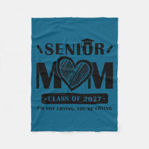 Senior mom 2027 proud mom of a class of 2027 fleece blanket