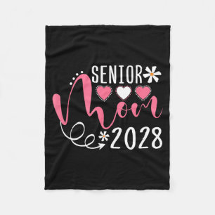 Senior Mom 2028 Graduation Senior Mama 2028 Fleece Blanket