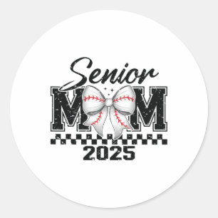 Senior Mom Bysebyll 2025 Cl Of 2025 Graduation - C Classic Round Sticker