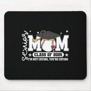 Senior Mom Cl Of 2025 Baseball Funny Mom Graduatio Mouse Pad
