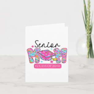Senior Mom Cl Of 2025 Coquette Bow Graduation Card