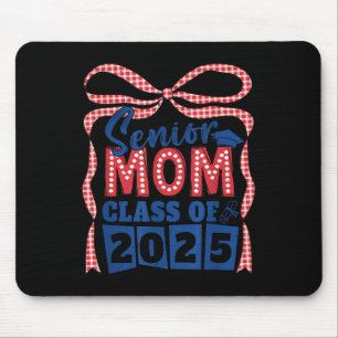 Senior Mom Cl Of 2025 Graduation Coquette Bow Seni Mouse Pad
