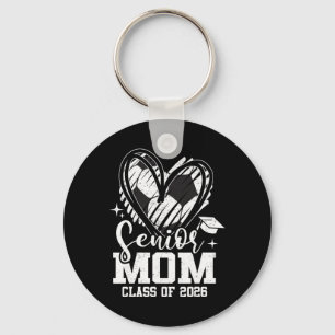Senior Mom Cl Of 2026 Soccer Graduation Heart Keychain