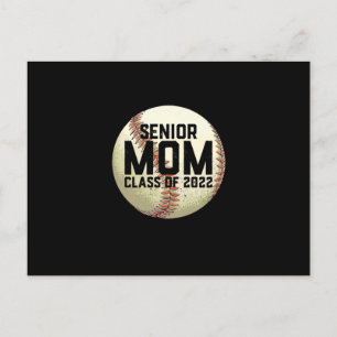 Senior Mom Class of 2022 Baseball Mom Announcement Postcard