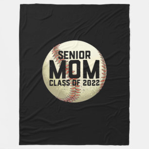 Senior Mom Class of 2022 Baseball Mom Fleece Blanket