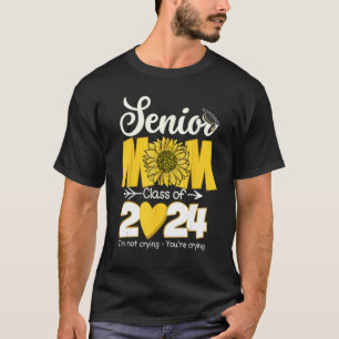 Senior Mom Class Of 2024 School Graduation Sunflow T-Shirt