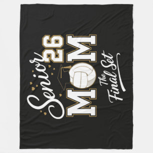 Senior Mom Class of 2026 Volleyball Fleece Blanket