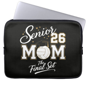 Senior Mom Class of 2026 Volleyball Laptop Sleeve