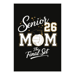 Senior Mom Class of 2026 Volleyball Photo Print