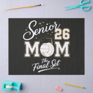 Senior Mom Class of 2026 Volleyball Tissue Paper