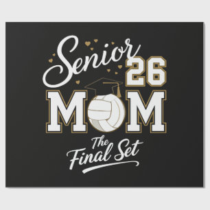 Senior Mom Class of 2026 Volleyball Wrapping Paper