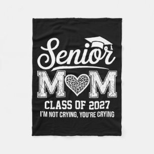 Senior mom class of 2027 senior mama 2027 fleece blanket