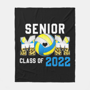 Senior Mom Class Of Volleyball Mama Graduation Le Fleece Blanket