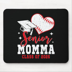 Senior Momma Cl Of 2026 Baseball Graduation Mouse Pad