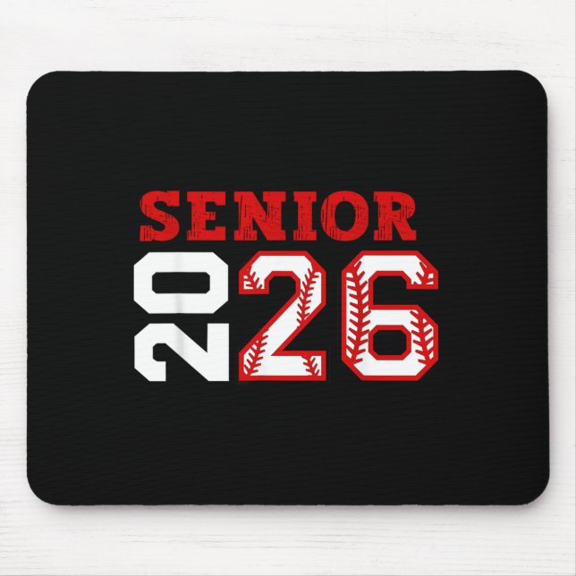 Senior night class of 2026 baseball seniors mouse pad (Front)