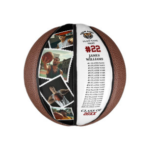 Senior Night Custom Senior Player Photos & Names Mini Basketball