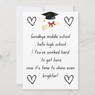 Senior night gifts 8th grade  holiday card