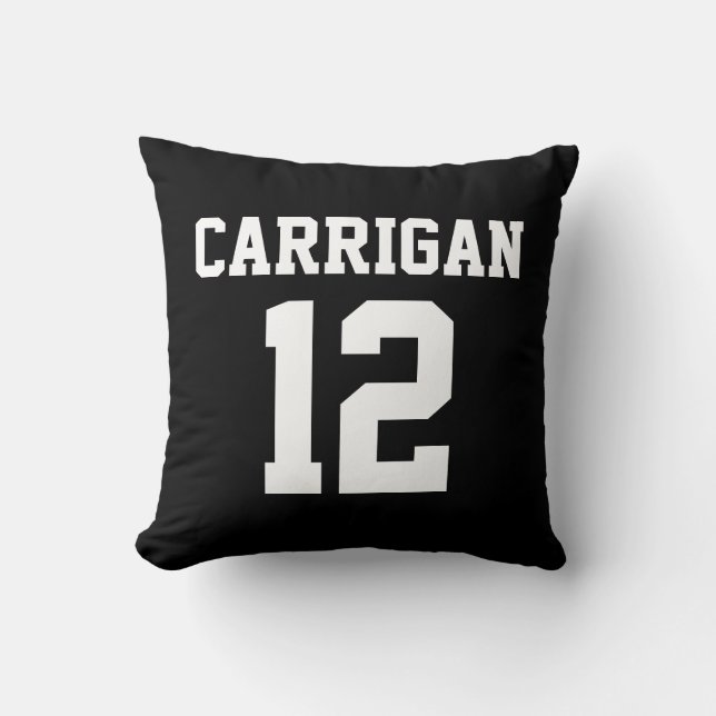 Senior Night Jersey Throw Pillow (Front)