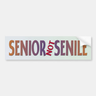 Elderly Bumper Stickers, Car Stickers & Car Decals | Zazzle CA