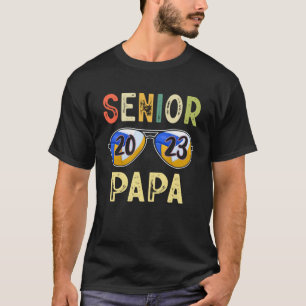 Senior Papa 2023 Cool Proud Volleyball Senior Grad T-Shirt