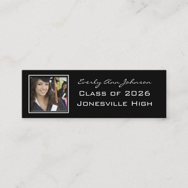 Senior Pictures Profile Business Card your photos (Front)