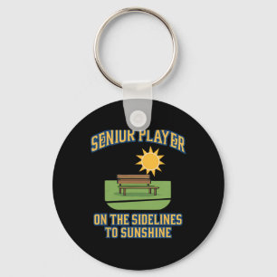 Senior Player Retirement Humor Soccer Graphic  Keychain