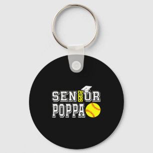 Senior poppa class of 2026 softball poppa keychain