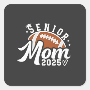 Senior Proud Mom 2025 Fantasy Football Graduate  Square Sticker