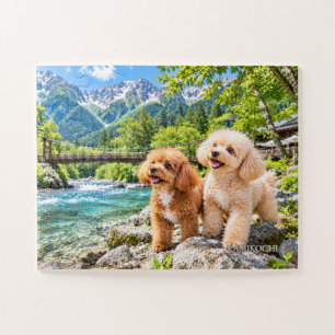 Senior Puzzle, 30 Pieces, Toy Poodles in Kamikochi Jigsaw Puzzle