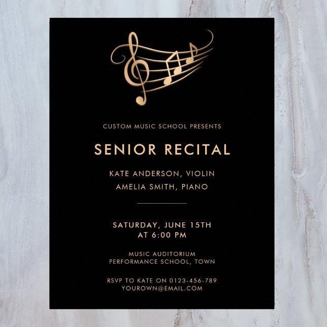 Senior Recital Music Concert Template Poster (Creator Uploaded)