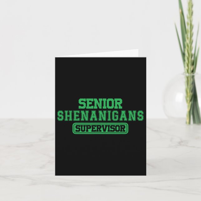 Senior Shenanigans Shenanigans Supervisor Coordina Card (Front)